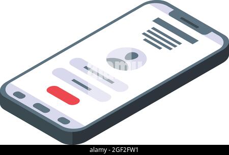 Smartphone incognito icon isometric vector. Phone call. Mobile espionage Stock Vector