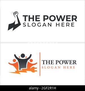 Electric education energetic networking logo design Stock Vector