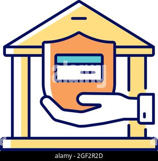 Savings account insurance RGB color icon Stock Vector Image & Art - Alamy