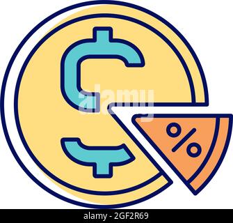Taxation RGB color icon Stock Vector