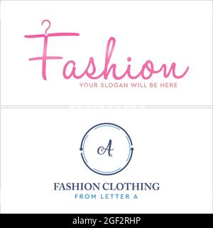 Fashion business store logo design  Stock Vector