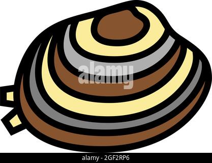 manila clam color icon vector illustration Stock Vector