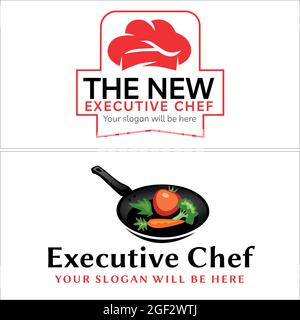 Chef food restaurant icon vector logo design  Stock Vector
