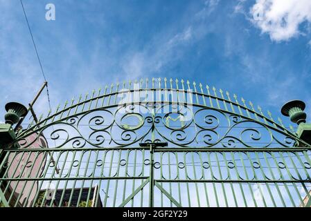 Architecture architectural feature detail of building in Santiago de Cuba, Cuba Stock Photo