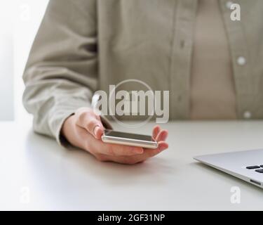 Smartphone protection with two factor authentication. Cybersecurity and data privacy in digital realm Stock Photo
