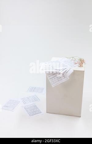 Music notes on white background  Stock Photo