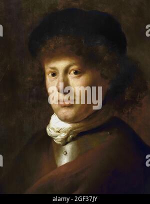 Portrait Rembrandt Harmenszoon van Rijn 1606–1669  by 1629 Jan Lievens (24 October 1607 – 4 June 1674) Dutch, The Netherlands. Stock Photo