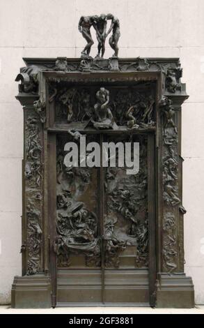 Auguste Rodin (1840-1917). French sculptor. The Gates of Hell, ca.1880-1890. Bronze. Rodin Museum. Paris. France. Stock Photo