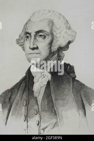George Washington (1732-1799). First president of the United States (1789-1797). Commander-in-chief of the revolutionary Continental Army in the Ameri Stock Photo