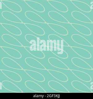 Infinity symbol sign vector seamless pattern background. Light blue backdrop with diagonal loops in weave effect. Looped woven style repeat. Versatile Stock Vector