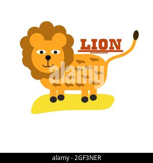 illustration design of lion Stock Photo