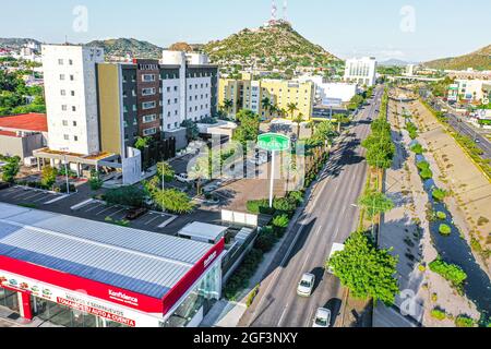 Aerial view of the Hotel Lucerna on the Vado del Rio in Hermosillo, Sonora, Mexico ... (Photo By Luis Gutierrez / Norte Photo) ...  Vista area del Hotel Lucerna en el Vado del Rio en Hermosillo, Sonora, Mexico ... (Photo By Luis Gutierrez / Norte Photo) ... Stock Photo