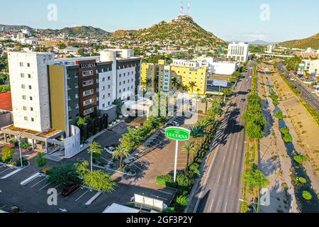 Aerial view of the Hotel Lucerna on the Vado del Rio in Hermosillo, Sonora, Mexico ... (Photo By Luis Gutierrez / Norte Photo) ...  Vista area del Hotel Lucerna en el Vado del Rio en Hermosillo, Sonora, Mexico ... (Photo By Luis Gutierrez / Norte Photo) ... Stock Photo