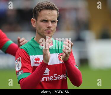 HARTLEPOOL, UK. AUGUST 21ST Liam Kinsella of Walsall during the Sky Bet League 2 match between Hartlepool United and Walsall at Victoria Park, Hartlepool on Saturday 21st August 2021. (Credit: Mark Fletcher | MI News) Credit: MI News & Sport /Alamy Live News Stock Photo