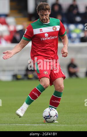 HARTLEPOOL, UK. AUGUST 21ST Ash Taylor of Walsall during the Sky Bet League 2 match between Hartlepool United and Walsall at Victoria Park, Hartlepool on Saturday 21st August 2021. (Credit: Mark Fletcher | MI News) Credit: MI News & Sport /Alamy Live News Stock Photo