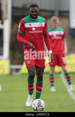 HARTLEPOOL, UK. AUGUST 21ST Hayden White of Walsall during the Sky Bet League 2 match between Hartlepool United and Walsall at Victoria Park, Hartlepool on Saturday 21st August 2021. (Credit: Mark Fletcher | MI News) Credit: MI News & Sport /Alamy Live News Stock Photo