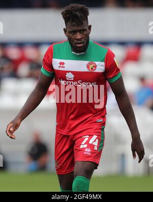 HARTLEPOOL, UK. AUGUST 21ST Rollin Menayese of Walsall during the Sky Bet League 2 match between Hartlepool United and Walsall at Victoria Park, Hartlepool on Saturday 21st August 2021. (Credit: Mark Fletcher | MI News) Credit: MI News & Sport /Alamy Live News Stock Photo