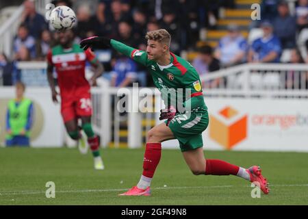 HARTLEPOOL, UK. AUGUST 21ST Carl Rushworth of Walsall during the Sky Bet League 2 match between Hartlepool United and Walsall at Victoria Park, Hartlepool on Saturday 21st August 2021. (Credit: Mark Fletcher | MI News) Credit: MI News & Sport /Alamy Live News Stock Photo