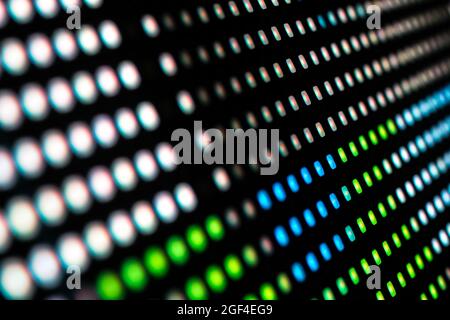 pixels of modern LED screen close-up Stock Photo