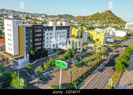 Aerial view of the Hotel Lucerna on the Vado del Rio in Hermosillo, Sonora, Mexico ... (Photo By Luis Gutierrez / Norte Photo) ...  Vista area del Hot Stock Photo