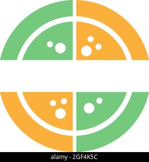 Pizza icon logo design vector template illustration Stock Vector