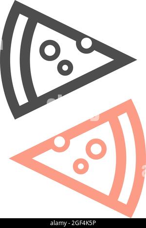 Pizza icon logo design vector template illustration Stock Vector