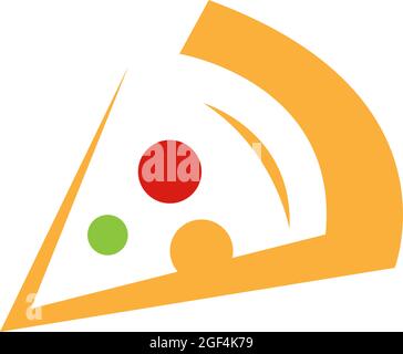 Pizza icon logo design vector template illustration Stock Vector