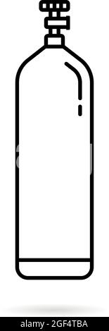 thin line gas cylinder icon Stock Vector