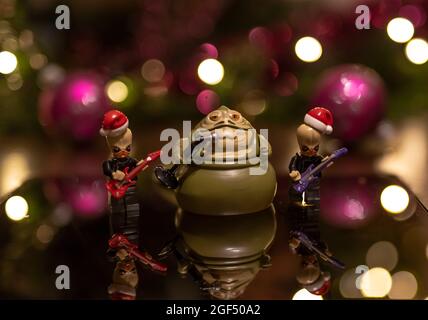 Lego star wars minifigures singing christmas song Stock Photo