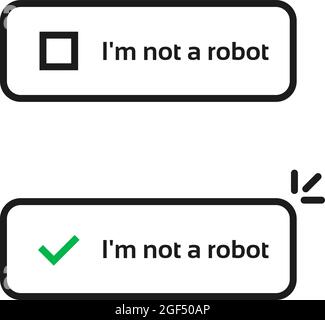 access captcha like i m not a robot Stock Vector