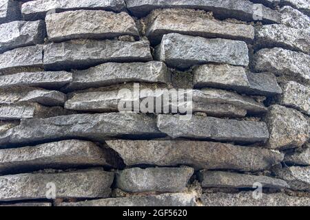 Close-up view of a stone wall Stock Photo