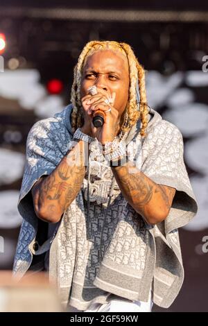 Lil Durk (Durk Derrick Banks) during the Lyrical Lemonade Summer 