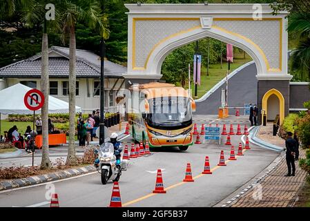 Kuala Lumpur, Malaysia. 19th Aug, 2021. Several security officers 