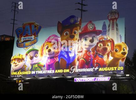 Los Angeles, California, USA 19th August 2021 A general view of atmosphere of Paw Patrol The Movie billboard on August 19, 2021 in Los Angeles, California, USA. Photo by Barry King/Alamy Stock Photo Stock Photo