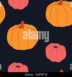 Squash seamless pattern. Vector illustration. Flat design Stock Vector