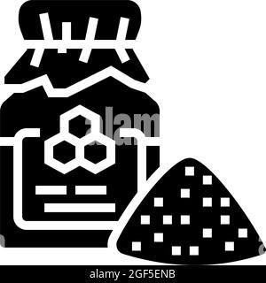 nectar package beekeeping glyph icon vector illustration Stock Vector