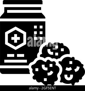 propolis container beekeeping glyph icon vector illustration Stock Vector