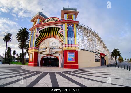 Luna Park By Fisheye Stock Photo