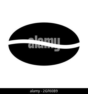 Icon Vector of Coffee Grain - Glyph Style - Simple illustration, Editable stroke, Design template vector, Good for prints, posters, advertisements, an Stock Vector
