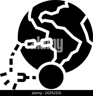 poverty social problem glyph icon vector illustration Stock Vector ...