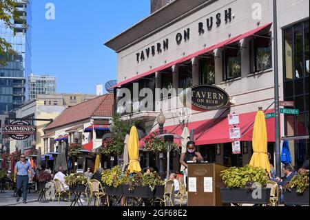 The Tavern on Rush (Steakhouse) at Mariano Park, Chicago IL Stock Photo