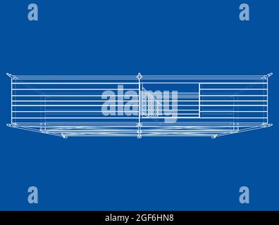 Prefabricated scaffolding. Vector Stock Vector