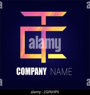 Vector illustration of abstract business logo design  on blue backgroud. Stock Vector