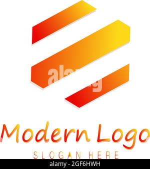 Vector illustration of modern gradient Logo Design on white backgroud. Stock Vector