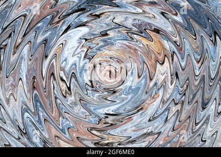 Multi-colored abstract texture of circular lines.. Top view. Stock Photo