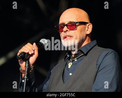 Garry Christian of The Christians performed live on stage at the Rewind South 80s Music Festival in Henley-on-Thames, UK Stock Photo