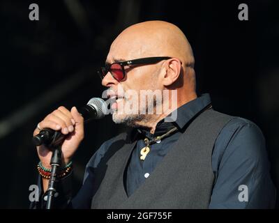 Garry Christian of The Christians performed live on stage at the Rewind South 80s Music Festival in Henley-on-Thames, UK Stock Photo