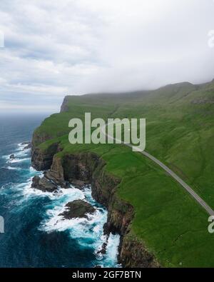 Aerial view, Sumba cliff, Sumba, Suduroy, Faroe Islands Stock Photo - Alamy