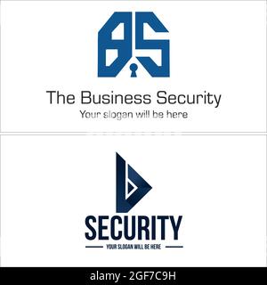 Business consulting service with keyhole home security logo design Stock Vector