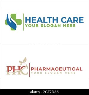 Medical pharmaceutical health care logo design Stock Vector